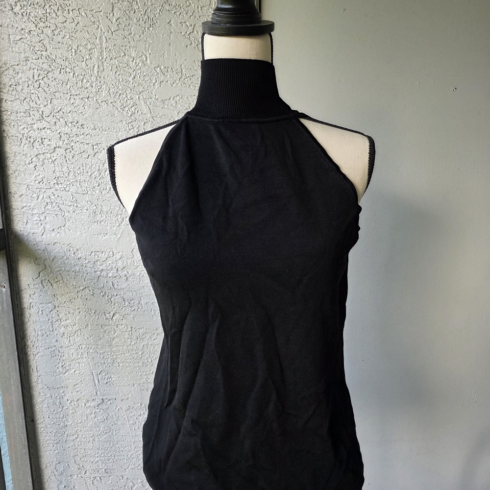 Talbots Black High Neck Tank Top